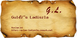 Gulás Ladiszla névjegykártya